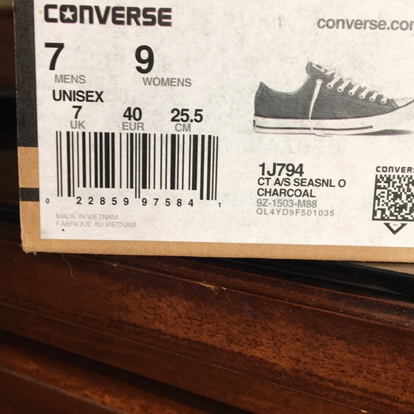 Converse All Star OX tennis shoes charcoal gray - Picture 6 of 6